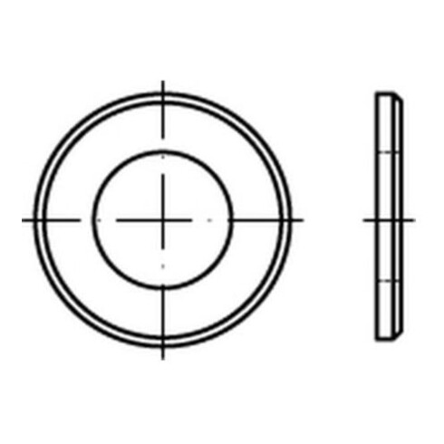 DIN 125 Flache Scheibe Edelstahl A2 B 13mm mit Fase Form B