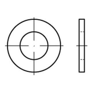 DIN 125 Flache Scheibe Stahl galvanisch vernickelt ohne Fase Form A