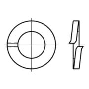 DIN 127 Federring Form A aufgebogen, Edelstahl A4, blank