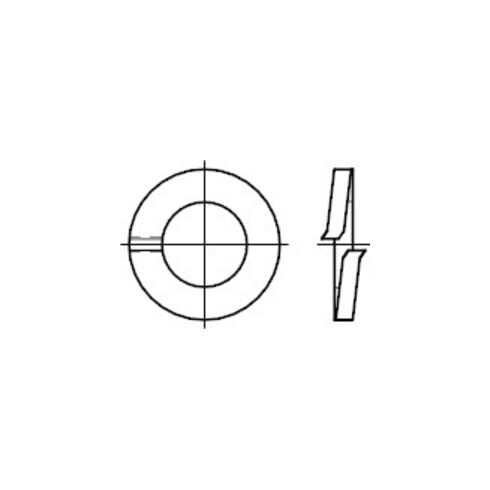 DIN 127 Federring, FST galZn A 3 KP