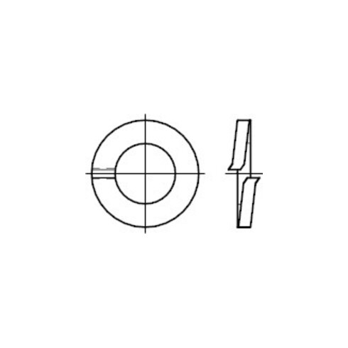 DIN 127 Federring, FST galZn A 6 KP