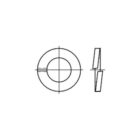 DIN 127 Rondelle ressort, acier inoxydable A4 B 3 HP