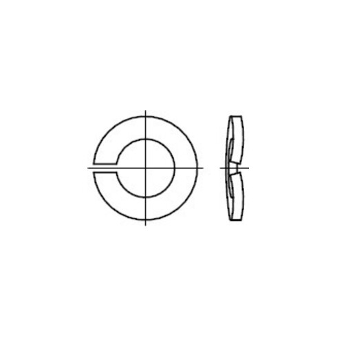 DIN 128 Federring, Edelstahl A4 A 8 KP