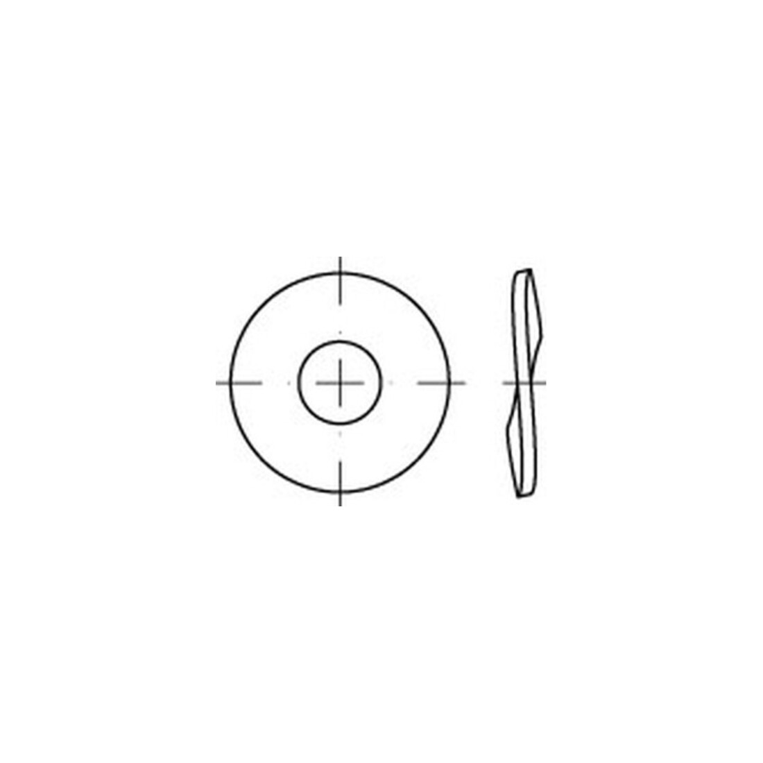 DIN 137, Federscheiben, gewellt Edelstahl A4, Form B, 6mm