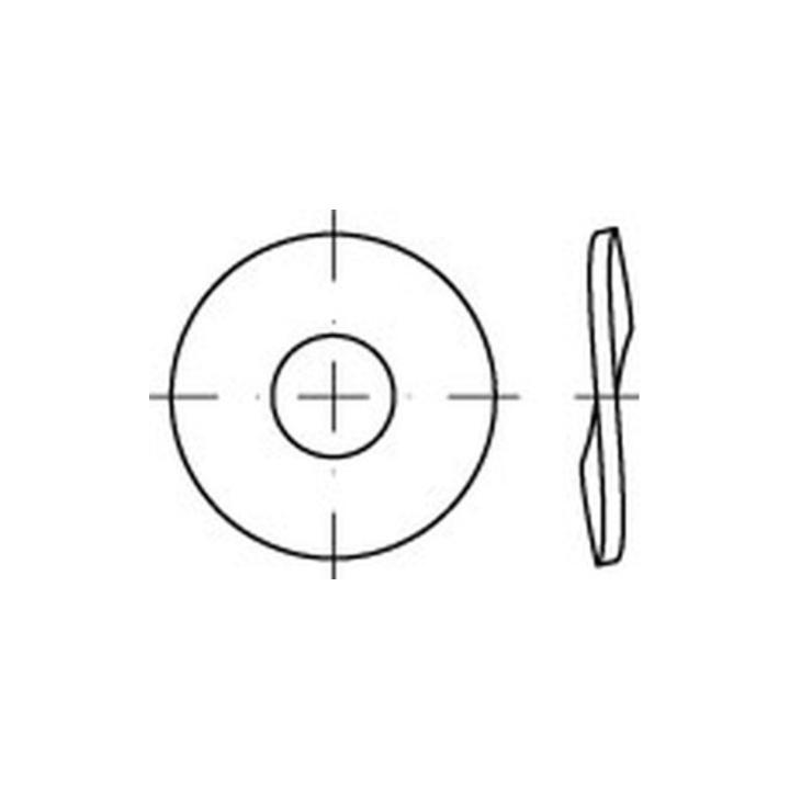 DIN 137 Federscheiben, gewellt Federst. B 18 mech. verzinkt mech Zn K ; Industrial Quality Supplies