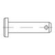 DIN 1444/ISO 2341 St. Bolzen 8 h11 x 50 x 46,5 galvanisch verzinkt, m. Splintloch gal Zn S-1