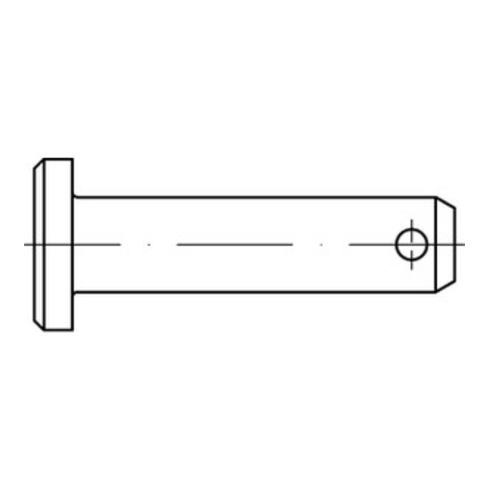 DIN 1444/ISO 2341 St. Bolzen 8 h11 x 50 x 46,5 galvanisch verzinkt, m. Splintloch gal Zn S