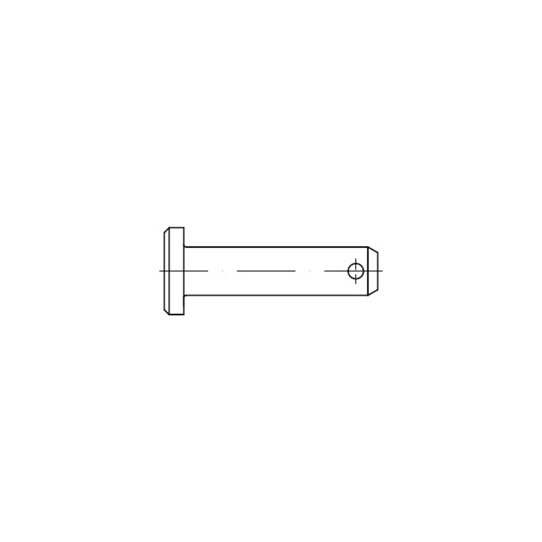 DIN 1444 Splint-Bolzen mit Kopf, ST galZn h11 B 10x35x30,5 HP