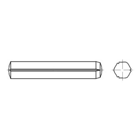 DIN 1473 Goupille cylindrique fendillée, acier inox A1 5x24 HP