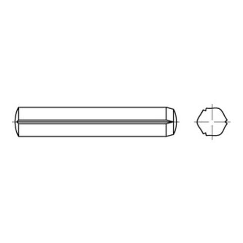 DIN 1473 Zylinderkerbstifte, Edelstahl A1, blank