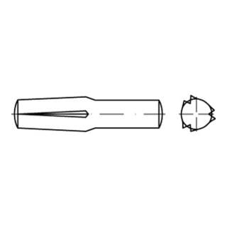 DIN 1474 Steckkerbstift, Stahl, blank