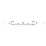 DIN 1478 Écrou de tendeur en tube d'acier, forme fermée, 3.6 galZn avec filetage M12 HP