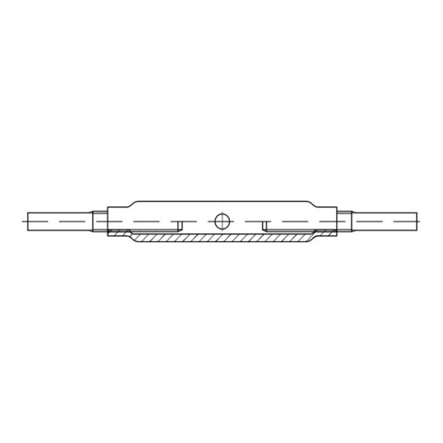 DIN 1478 Spannschloßmutter aus Stahlrohr, geschlossene Form, 3.6 galZn m. Anschw. M10 HP
