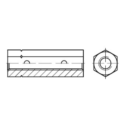 DIN 1479 Écrou de serrage hexagonal, sans accessoires, ST galZn M16 HP