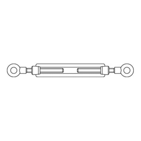 DIN 1480-RR Spannschlossmutter mit Ringen galv. verzinkt Stahl