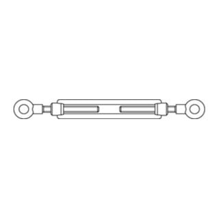 DIN 1480-RR Spannschlossmutter mit Ringen galv. verzinkt Stahl