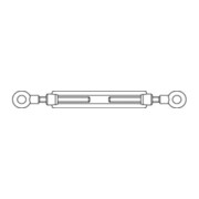DIN 1480-RR Spannschlossmutter mit Ringen galv. verzinkt Stahl