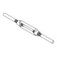 DIN 1480 Spannschloss, Edelstahl A2 m.Anschw. M12 geschm. HP-3