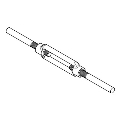 DIN 1480 Spannschloss, Edelstahl A2 m.Anschw. M12 geschm. HP
