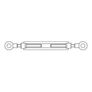 DIN 1480 Manille de serrage, 3,6 galZn Ö/Ö M16 forgé HP
