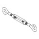 DIN 1480 Spannschloss, 3.6 galZn H/H M16 geschmiedet HP-3