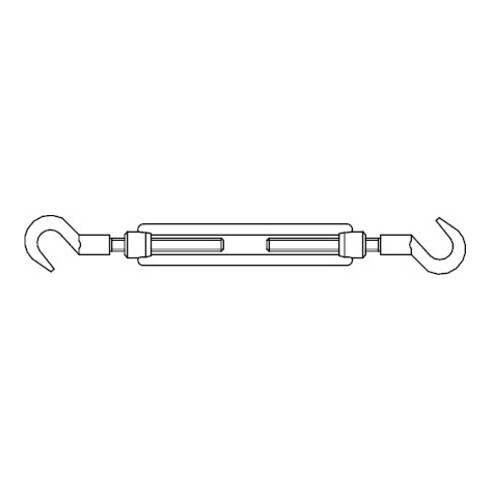 DIN 1480 Spannschloss, 3.6 galZn H/H M20 geschmiedet HP