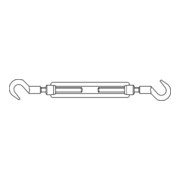 DIN 1480 Spannschloss, 3.6 galZn H/H M20 geschmiedet HP