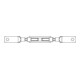 DIN 1480 Spannschloss, 3.6 galZn mBlattschr.M16 geschm.HP-1