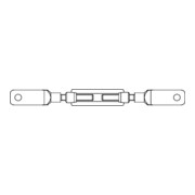 DIN 1480 Spannschloss, 3.6 galZn mBlattschr.M20 geschm.HP