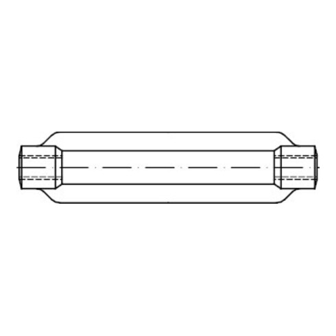 DIN 1480 Spannschloss, 3.6 tzn offen Gw.-tol.6h M20 geschm.HP