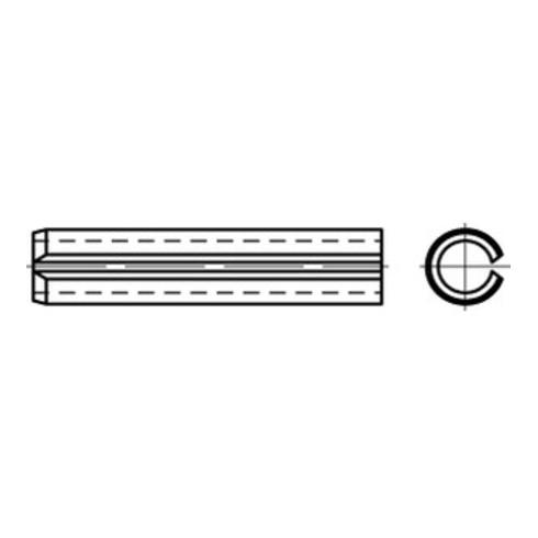 DIN 1481/ISO 8752 Spannstifte, schwere Ausführung, Federstahl, blank