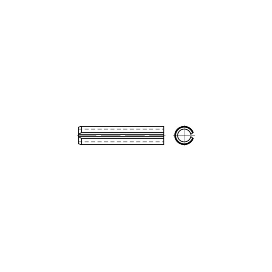 DIN 1481/ISO 8752 Spannstifte, schwere Ausführung, Federstahl, blank