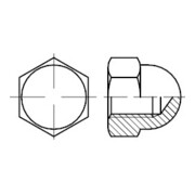 DIN 1587 Sechskant-Hutmutter, hohe Form, 6 galZn M12 SW19 KP