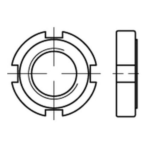 DIN 1804 Nutmutter H M Feingewinde, Stahl, blank