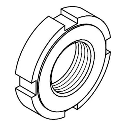 DIN 1804 Nutmutter, w = ungehärtet, ungeschliffen, 14H M72x1,5 HP