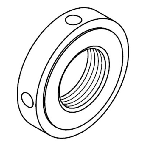 DIN 1816 Kreuzlochmutter, w = ungehärtet, ungeschliffen, 14H M18x1,5 HP