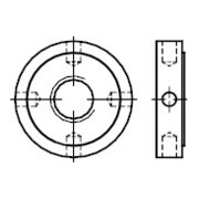 DIN 1816 Kreuzlochmutter, w = ungehärtet, ungeschliffen, 14H M48x1,5 HP