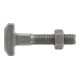 DIN 186 Form B Hammerkopfschraube M16x110 Stahl 4.6 blank m. Vierkant u. Mutter