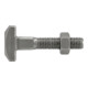 DIN 186 Form B Hammerkopfschraube M16x65 Stahl 4.6 blank m. Vierkant u. Mutter