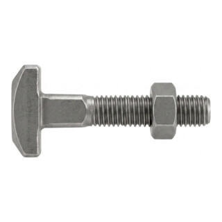 DIN 186-B Hammerschraube mit Vierkant, Stahl 4.6, blank