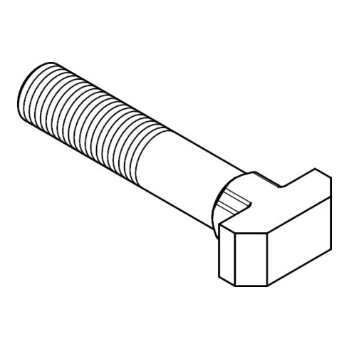 DIN 186 Hammerschraube mit Vierkant, mit Mutter, Mu 4.6 B M10x50 HP