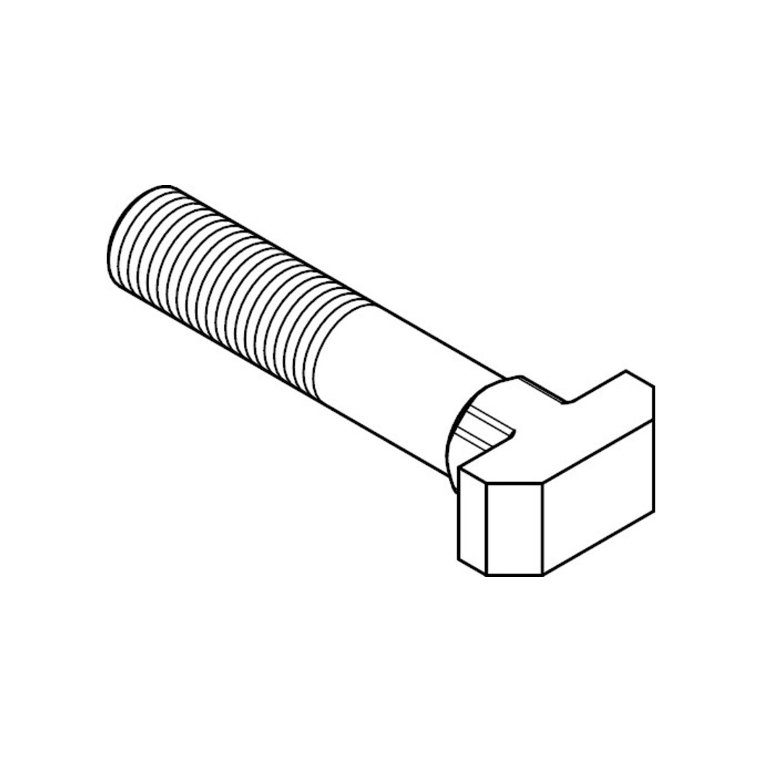 DIN 186 Vis à tête carrée avec écrou, Mu 4.6 B M12x35 HP