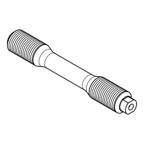 DIN 2510 Schraubenbolzen mit Dehnschaft, L= mit langem Gewinde, mit Mutter, 1.7709 LM20x180 je 2 Mu NF HP