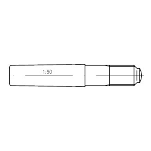 DIN 258 Kegelstift mit Gewindezapfen, ST 8x75 HP