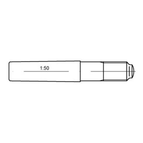 DIN 258 Kegelstift mit Gewindezapfen mit konstanter Kegellänge blank Stahl