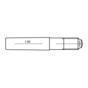 DIN 258 Kegelstift mit Gewindezapfen mit konstanter Kegellänge blank Stahl