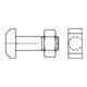 DIN 261 Hammerkopfschraube M10x60 Stahl 4.6 blank m. Mutter