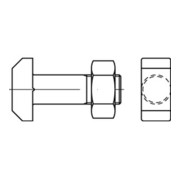 DIN 261 Hammerkopfschraube M10x60 Stahl 4.6 blank m. Mutter-3