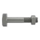 DIN 261 Hammerkopfschraube M12x50 Stahl 4.6 blank m. Mutter