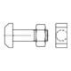 DIN 261 Hammerkopfschraube M16x80 Stahl 4.6 blank m. Mutter